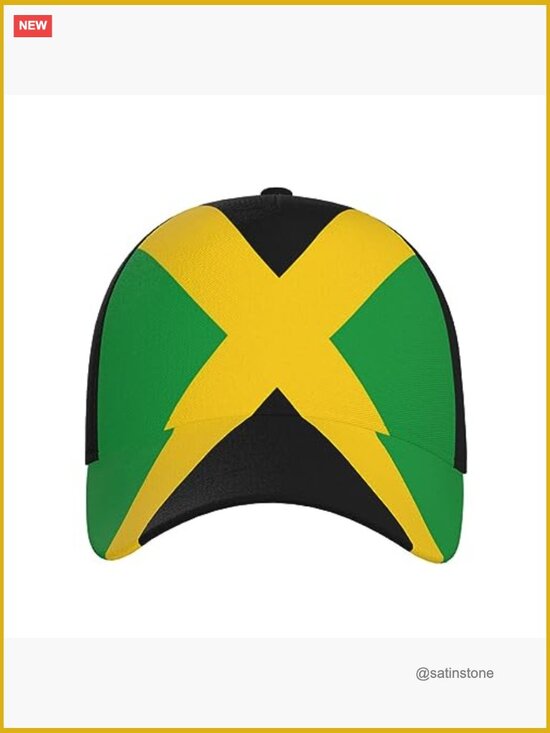 Jamaica Flag Baseball Cap Adjustable Snapback Hat Unisex main image 7